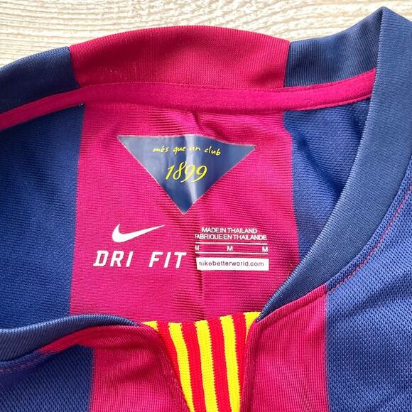2014 2015 Nike Long Sleeve Barcelona Messi Home Football Jersey | Medium - Picture 5 of 10